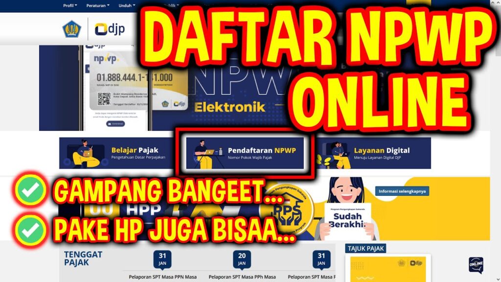 Cara Buat NPWP Online Pribadi Lewat HP Dengan Mudah