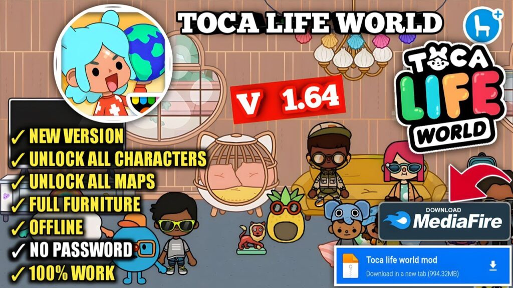 Toca Boca Mod Apk Unlocked All Premium Versi Terbaru 2023